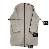 evam eva リネンコットン ノーカラー コート 定価39600円 E241T025 コート 24SS グレージュ レディース エヴァムエヴァ【中古】6-0416M∞