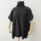 evam eva wool sable poncho ウールセーブルニットポンチョ V243K916 定価24200円 ポンチョ 24AW チャコールグレー レディース エヴァムエヴァ【中古】6-0818T♪