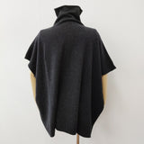 evam eva wool sable poncho ウールセーブルニットポンチョ V243K916 定価24200円 ポンチョ 24AW チャコールグレー レディース エヴァムエヴァ【中古】6-0818T♪