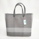 Letra メルカドバッグ かごバッグ トートバッグ グレー レディース レトラ【中古】6-0212M◎