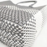 Letra メルカドバッグ かごバッグ トートバッグ グレー レディース レトラ【中古】6-0212M◎