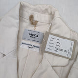 YAECA WRITE 42502 ショップコート コットン サイズM コート キナリ NATURAL ベージュ レディース ヤエカ ライト【中古】6-0330M∞