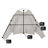 TOMORROWLAND tricot ウールカシミヤ2wayプルオーバー 定価18700円 11-02-95-02631 サイズL セーター ニット グレー レディース トゥモローランド【中古】6-0809T∞