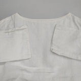 Traditional Weatherwear リネン SLIT SIV BN TOP ワイド ブラウス シャツ ホワイト レディース トラディショナルウェザーウェア【中古】6-0517M∞