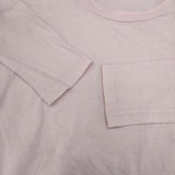 theory コットン クルーネック サイズS 長袖Ｔシャツ カットソー ロンＴ ベビーピンク レディース セオリー【中古】6-0329M△