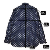 FORDMILLS ポルカドット コットン サイズ38 597-250403 長袖シャツ ネイビー ホワイト レディース フォードミルズ【中古】6-0329M△