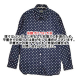 FORDMILLS ポルカドット コットン サイズ38 597-250403 長袖シャツ ネイビー ホワイト レディース フォードミルズ【中古】6-0329M△