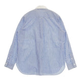 FORDMILLS ストライプ 2WAY サイズ38 日本製 長袖シャツ ライトブルー ホワイト レディース フォードミルズ【中古】6-0329M△
