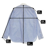 FORDMILLS ストライプ 2WAY サイズ38 日本製 長袖シャツ ライトブルー ホワイト レディース フォードミルズ【中古】6-0329M△