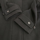 KURASHI&Trips foufouコラボ 「シックに、かろやか」バックベルトのウールコート M 定価36300円 25AW ブラック レディース クラシアンドトリップス/北欧、暮らしの道具店【中古】6-0203T♪