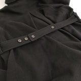 KURASHI&Trips foufouコラボ 「シックに、かろやか」バックベルトのウールコート M 定価36300円 25AW ブラック レディース クラシアンドトリップス/北欧、暮らしの道具店【中古】6-0203T♪