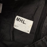 MHL. 595-2240502 WORN COTTON DRILL TROUSERS ジョガーパンツ 定価33000円 パンツ ブラック レディース エムエイチエル【中古】6-0329G△