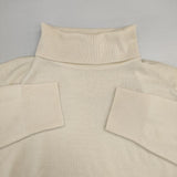 MARGARET HOWELL/JOHN SMEDLEY 未使用品 ウール タートルネック イギリス製 セーター ニット ベージュ レディース マーガレットハウエル/ジョンスメドレー【中古】6-0809T∞