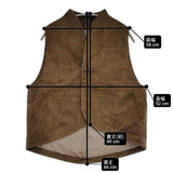 結 -YUI- ユイ コーデュロイカッタウェイベスト 定価29700円 YV-003-AN ベスト カーキ レディース【中古】6-0207T♪