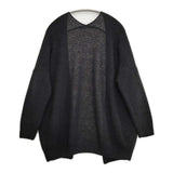 evam eva cashmere cardigan サイズM 定価38500円 E253K045 カシミヤ100％ カーディガン 25AW ブラック レディース エヴァムエヴァ【中古】6-0207T♪