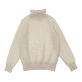 Phlannel sol ウールカシミヤ カシミア タートルネック セーター ニット ベージュ レディース フランネル【中古】6-0809T∞