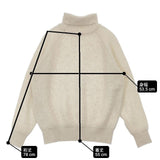 Phlannel sol ウールカシミヤ カシミア タートルネック セーター ニット ベージュ レディース フランネル【中古】6-0809T∞