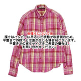 45R/45rpm コットン チェック ネルシャツ 長袖シャツ ピンク イエロー レディース フォーティーファイブアールピーエム【中古】6-0329M△