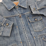 45R/45rpm ライ麦デニムの908クロスビーGジャン（インディゴ 淡） 定価69300円 デニムジャケット 24SS Lブルー レディース フォーティーファイブアールピーエム【中古】6-0207M♪