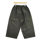 homspun ウールリネンギャザーワイドパンツ 定価28600円 サイズS 252-3389 パンツ 25AW ダークグリーン レディース ホームスパン【中古】6-0207T♪