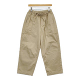 homspun 高密度ウェポンひもワイドパンツ 定価25300円 252-3357 イージー パンツ 25AW ベージュ レディース ホームスパン【中古】6-0207G♪