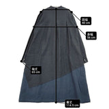 shinyaseki シンヤセキ スタンドカラーフライフロント ワンピース 定価69300円 異素材使い ワンピース 23AW ネイビー ブラック レディース【中古】6-0608M∞