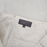 MARGARET HOWELL COTTON LINEN TWILL TROUSERS 定価36300円 578-4143030 サイズ1 パンツ 24SS ホワイト レディース マーガレットハウエル【中古】6-0328M♪