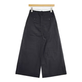 MARGARET HOWELL PLAIN WEAVE COTTON LINEN TROUSERS 定価38500円 578-4144001 パンツ 24SS ブラック レディース マーガレットハウエル【中古】6-0328M♪