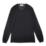 JOHN SMEDLEY エクストラファインメリノウール イギリス製 セーター ニット ブラック レディース ジョンスメドレー【中古】6-0802T∞