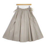 TとA A skirt オーガニックコットン サーキュラースカート 宝島染工 ao ロングスカート グレージュ レディース【中古】6-0328G♪
