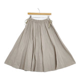 TとA A skirt オーガニックコットン サーキュラースカート 宝島染工 ao ロングスカート グレージュ レディース【中古】6-0328G♪