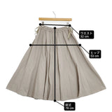 TとA A skirt オーガニックコットン サーキュラースカート 宝島染工 ao ロングスカート グレージュ レディース【中古】6-0328G♪