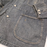 45R/45rpm 麦デニムの908カバーオール（影色納戸 重）定価58300円 デニムジャケット ネイビー レディース フォーティーファイブアールピーエム【中古】6-0207M♪