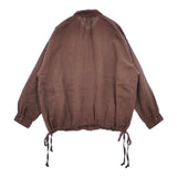 nest Robe リネン近江晒ドロストシャツ 01224-1281 ブラウス シャツ ブラウン レディース ネストローブ【中古】6-0608M∞