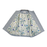 Vent d'ouest par Le Minor INOBUN別注 リバティ ノーカラー ショートコート サイズ38 コート ブルーグレー レディース ルミノア【中古】6-0207T♪