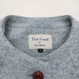 Vent d'ouest par Le Minor INOBUN別注 リバティ ノーカラー ショートコート サイズ38 コート ブルーグレー レディース ルミノア【中古】6-0207T♪