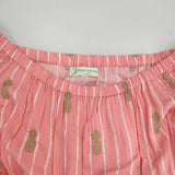Angels by the Sea Hawaii エンジェルズバイザシー パイナップル柄 ストライプ レーヨン ワンピース ピンク レディース【中古】6-0611S∞