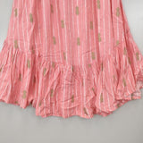 Angels by the Sea Hawaii エンジェルズバイザシー パイナップル柄 ストライプ レーヨン ワンピース ピンク レディース【中古】6-0611S∞