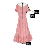 Angels by the Sea Hawaii エンジェルズバイザシー パイナップル柄 ストライプ レーヨン ワンピース ピンク レディース【中古】6-0611S∞