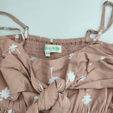 Angels by the Sea Hawaii エンジェルズバイザシー パイナップル柄 ストライプ レーヨン キャミソール ワンピース ピンク レディース【中古】6-0611S∞