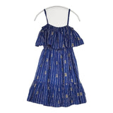 Angels by the Sea Hawaii エンジェルズバイザシー パイナップル柄 ストライプ レーヨン キャミソール ワンピース ブルー レディース【中古】6-0611S∞