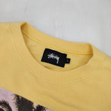 STUSSY クルーネック ヤシの木 プリント サイズS スウェット イエロー レディース ステューシー【中古】6-0328M♪