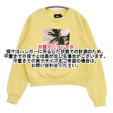 STUSSY クルーネック ヤシの木 プリント サイズS スウェット イエロー レディース ステューシー【中古】6-0328M♪