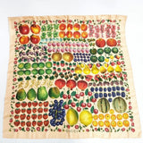 GUCCI フルーツ柄 スカーフ シルク 大判 スカーフ ピンクベージュ レディース グッチ【中古】6-0223G◎