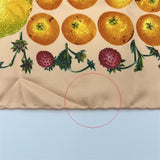 GUCCI フルーツ柄 スカーフ シルク 大判 スカーフ ピンクベージュ レディース グッチ【中古】6-0223G◎