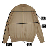 Morris&Sons モックネックプルオーバーニット ウール サイズ0 セーター ニット ベージュ レディース モリスアンドサンズ【中古】6-0328M♪