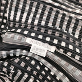 PLEATS PLEASE ISSEY MIYAKE 総柄 プリーツ ボタンレス カーディガン P33-JO852 サイズ3 ジャケット ブラック ホワイト レディース プリーツプリーズ【中古】6-0317M♪