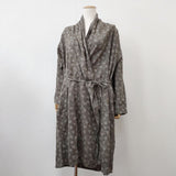 nest Robe リネン カシュクール ワンピース ローブ 小花柄 01114-2014 ガウン コート グレー レディース ネストローブ【中古】6-0516M∞