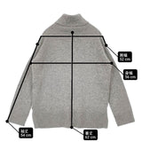 Traduire トラデュイール 未使用品 カシミヤ100% 阪急百貨店 TM9A-KN005 タートルネック セーター ニット グレー レディース【中古】6-0718T∞