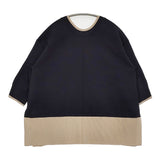 UNITED ARROWS 新品 ミニマル 2WAY 6SL ニット 定価16940円 Vネック ニット 25SS ネイビー ベージュ レディース ユナイテッドアローズ【中古】6-0207M♪